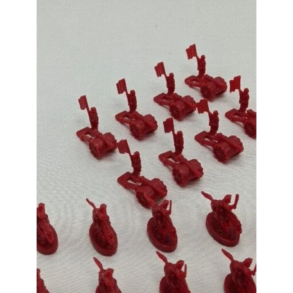 Lot Of (58) Red Replacement Risk Player Pieces
